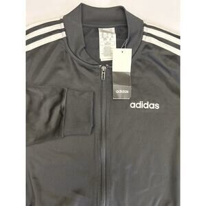 Adidas Black White 3 Stripe Classic Track Jacket ONLY Full Zip Men’s XS NWT